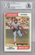 Terry Forster Autographed 1974 Topps Card #310 Chicago White Sox Beckett BAS #10210154