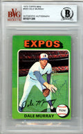 Dale Murray Autographed 1975 Topps Mini Card #568 Montreal Expos Beckett BAS #10211289