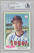 Mike Barlow Autographed 1978 Topps Card #429 California Angels Beckett BAS #10211541