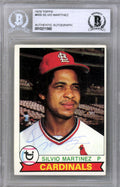 Silvio Martinez Autographed 1979 Topps Card #609 St. Louis Cardinals Beckett BAS #10211560