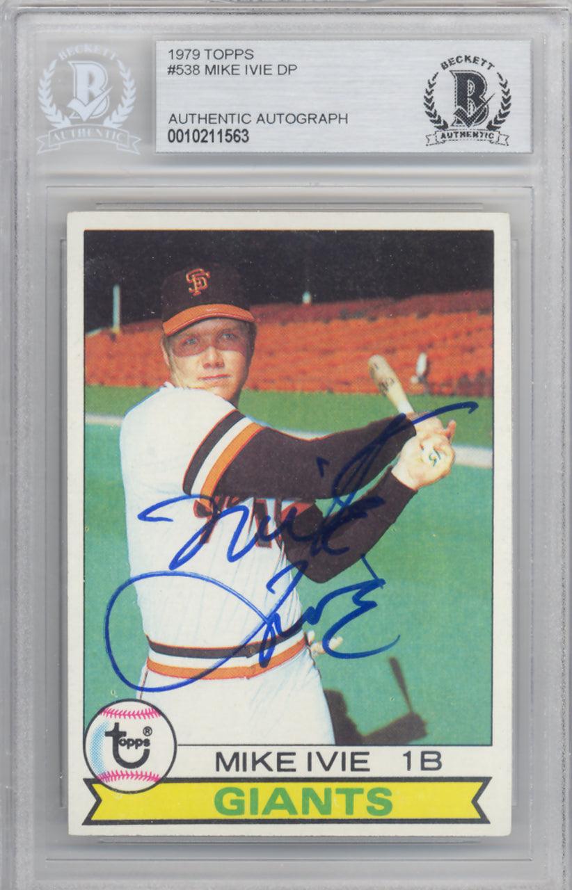 Mike Ivie Autographed 1979 Topps Card #538 San Diego Padres Beckett BAS #10211563