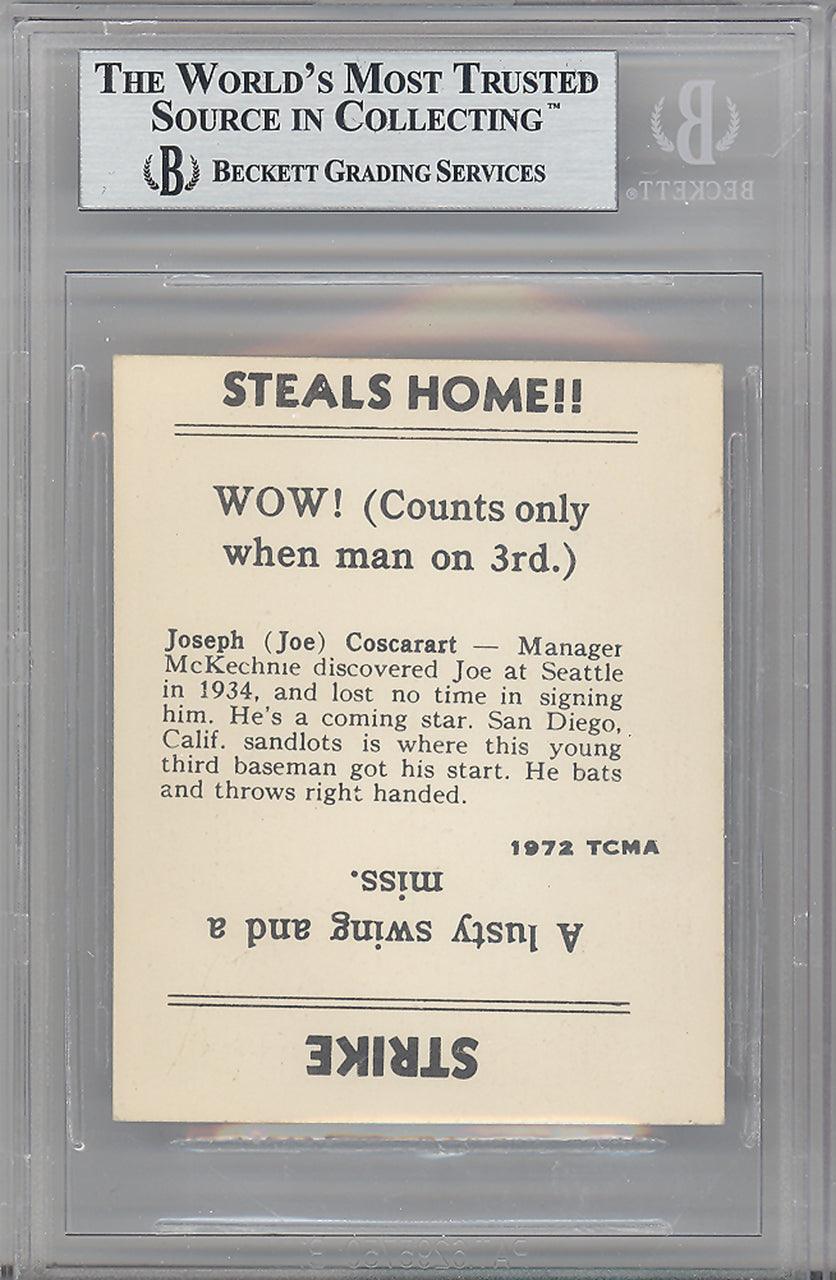 Joe Coscarart Autographed 1972 TCMA Card "Best Wishes" Beckett BAS #10265667