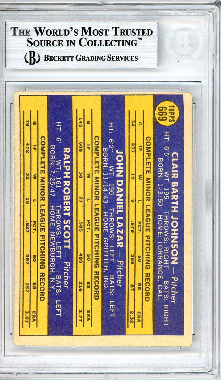 Bart Johnson & Dan Lazar Autographed 1970 Topps Card #669 Chicago White Sox Beckett BAS #10540309