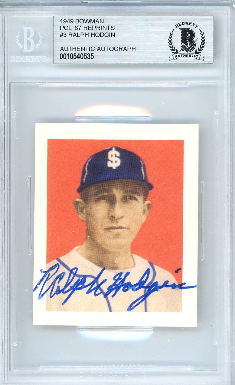 Ralph Hodgin Autographed 1987 CCC Reprint Card #3 Beckett BAS #10540535