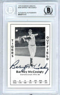 Barney McCoskey Autographed 1979 Diamond Greats Card #390 Detroit Tigers Beckett BAS #10711117