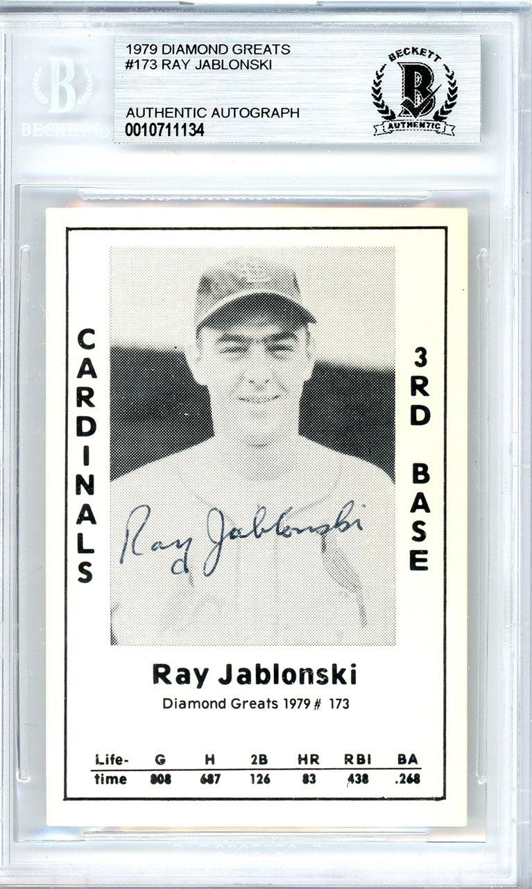Ray Jablonski Autographed 1979 Diamond Greats Card #173 St. Louis Cardinals Beckett BAS #10711134