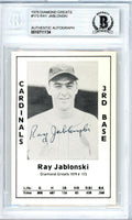 Ray Jablonski Autographed 1979 Diamond Greats Card #173 St. Louis Cardinals Beckett BAS #10711134