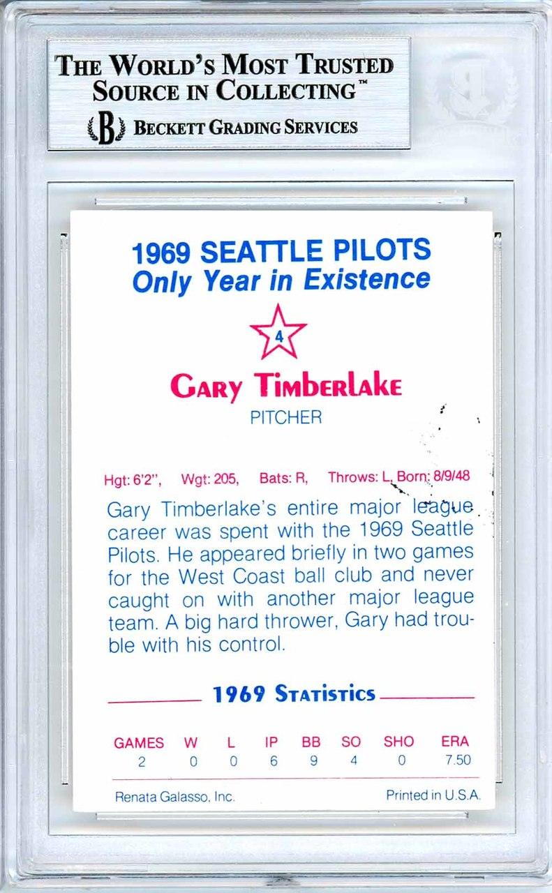 Gary Timberlake Autographed 1983 Renata Galasso Card #4 Seattle Pilots Beckett BAS #10712166