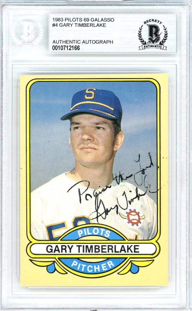 Gary Timberlake Autographed 1983 Renata Galasso Card #4 Seattle Pilots Beckett BAS #10712166