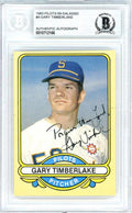 Gary Timberlake Autographed 1983 Renata Galasso Card #4 Seattle Pilots Beckett BAS #10712166