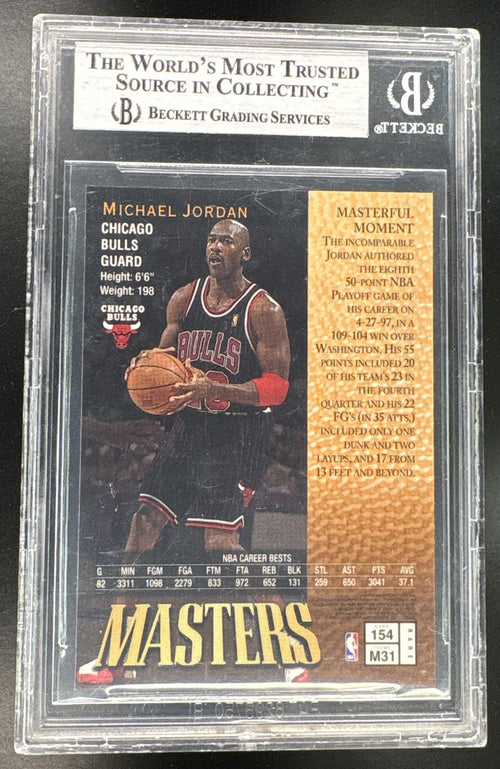 1997 Finest Michael Jordan #154 BGS 9 – back