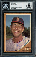 Ken Hunt Autographed 1962 Topps Card #68 Los Angeles Angels "Best Wishes" Beckett BAS #11076686