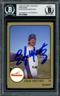 Edgar Martinez Autographed 1988 Procards Rookie Card #782 Seattle Mariners Beckett BAS Stock #147105