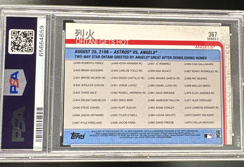 2019 Topps 150th Anniversary Shohei Ohtani #367 PSA 10