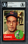 Cal Koonce Autographed 1963 Topps Rookie Card #31 Chicago Cubs Beckett BAS #11481636