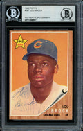 Lou Brock Autographed 1962 Topps Rookie Card #387 Chicago Cubs Beckett BAS #11484497