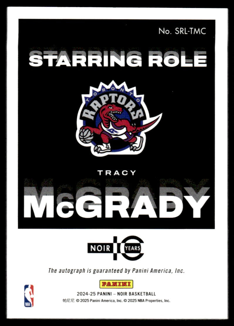 2024-25 Panini Noir #SRL-TMC Tracy McGrady 11/25 Starring Role