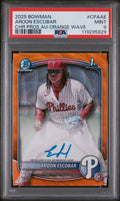 2025 Bowman Chrome Prospect Autographs Orange Wave Aroon Escobar #CPAAE /25 PSA 9
