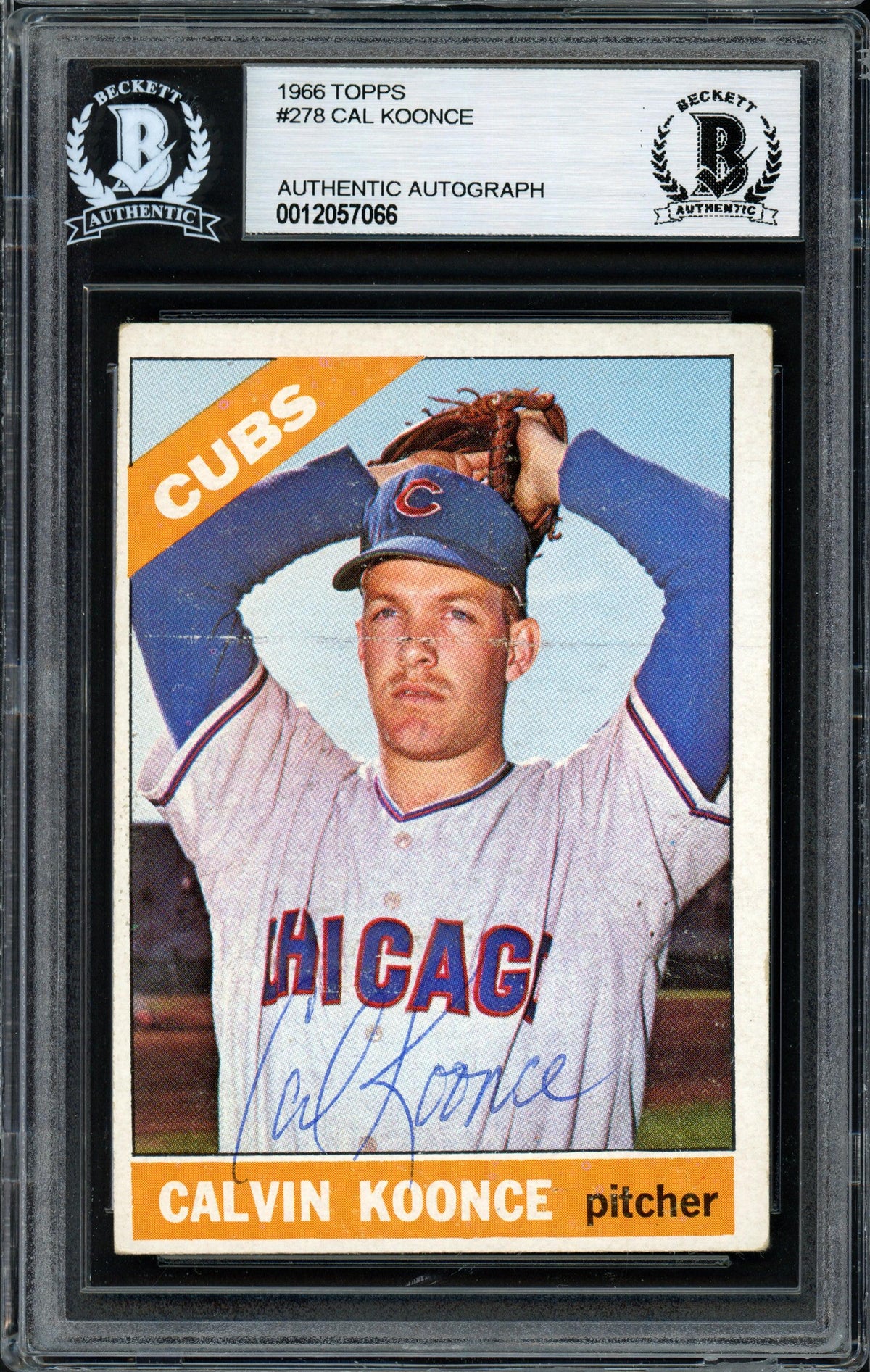 Cal Koonce Autographed 1966 Topps Card #278 Chicago Cubs Beckett BAS #12057066