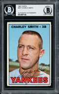 Charlie Smith Autographed 1967 Topps Card #257 New York Yankees Beckett BAS #12057155