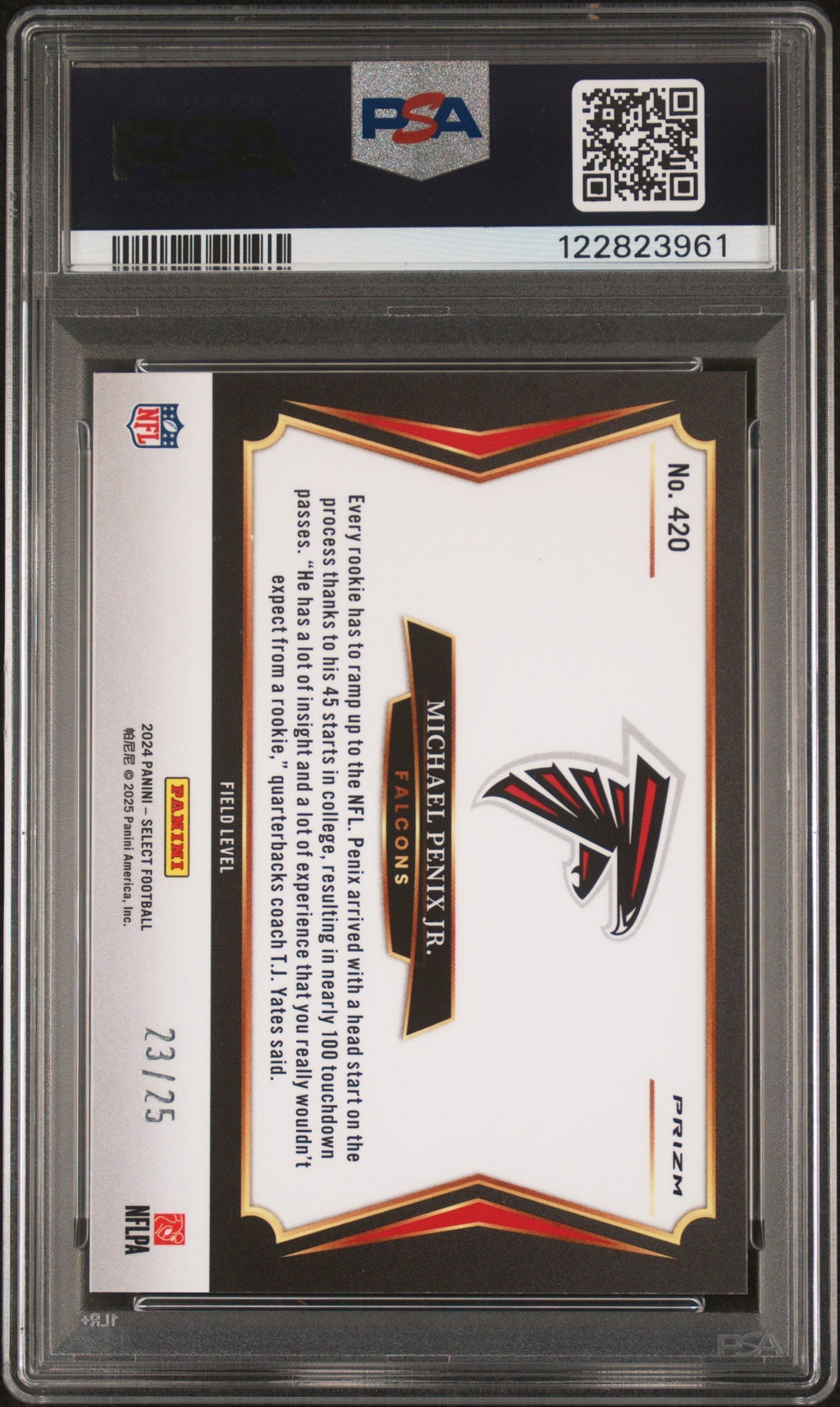 2024 Panini Select Prizm Tie Dye Michael Penix Jr. #420 /25 PSA 10