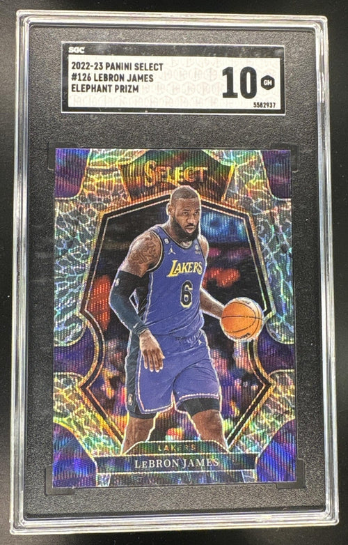 2022-23 Select #126 LeBron James Elephant SSP Premier Level SGC 10 – front