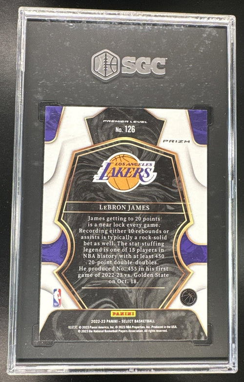 2022-23 Select #126 LeBron James Elephant SSP Premier Level SGC 10 – back