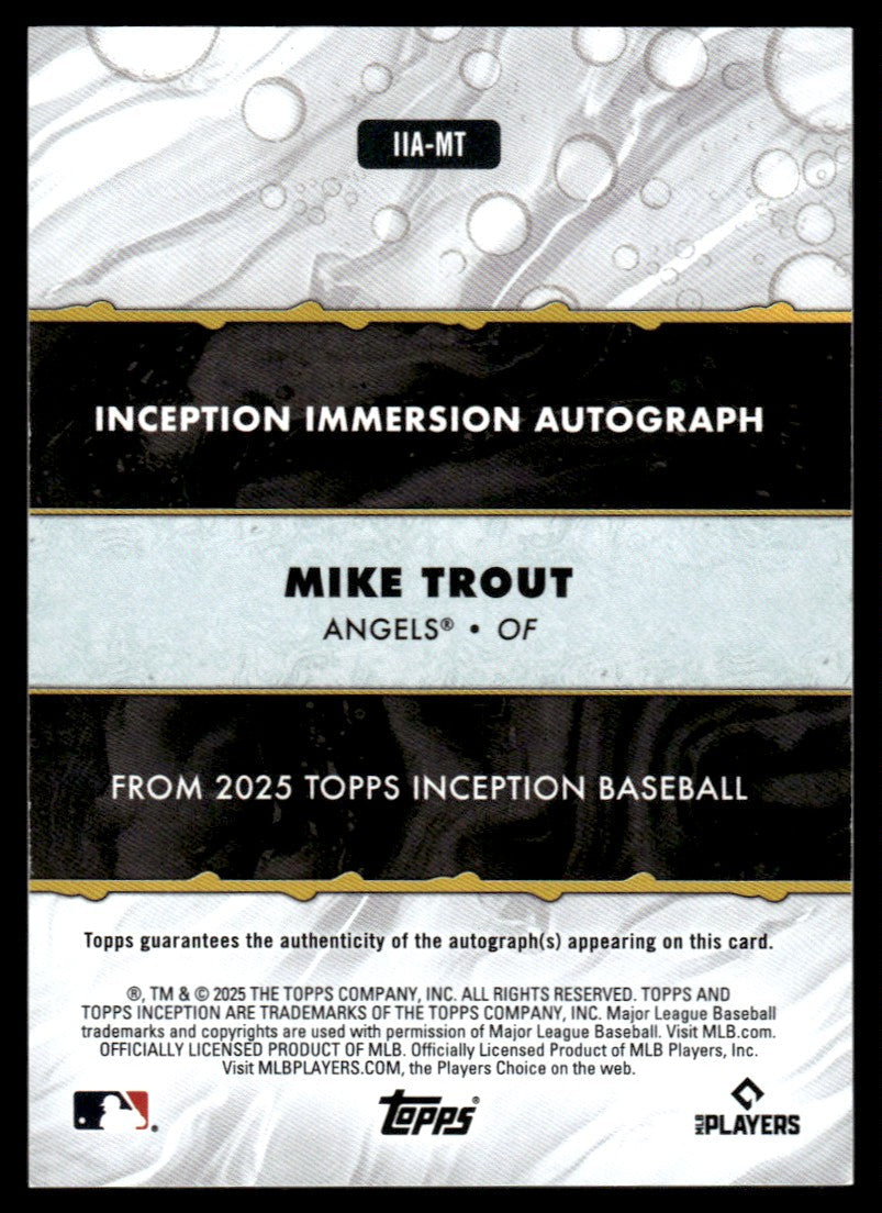 2025 Inception Mike Trout Immersion Auto /27