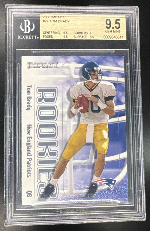 2000 Skybox Impact Rookies Tom Brady #27 BGS 9.5 – front