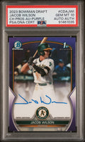 2023 Bowman Draft Chrome Prospect Autograph Purple Refractor Jacob Wilson #CDA-JWI /250 PSA 10