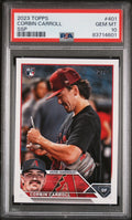 2023 Topps Base Set Photo Variation Corbin Carroll #401 PSA 10