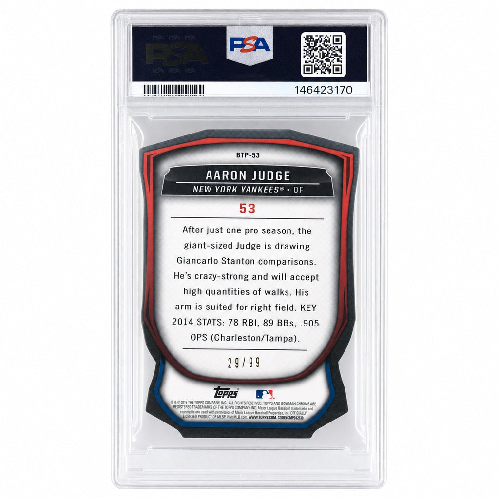 2015 Bowman Scout's Top 100 Die-Cut Aaron Judge #BTP53 /99 PSA 8