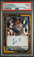 2024 Bowman Chrome Prospect Autographs Gold Lava Refractors Jesus Rodriguez #CPAJR /50 PSA 9