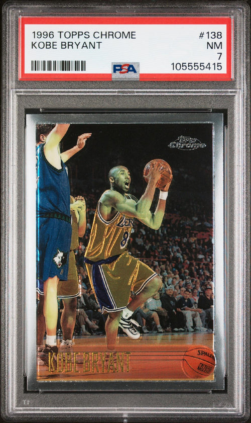 1996 Topps Chrome Kobe Bryant #138 PSA 7 – front