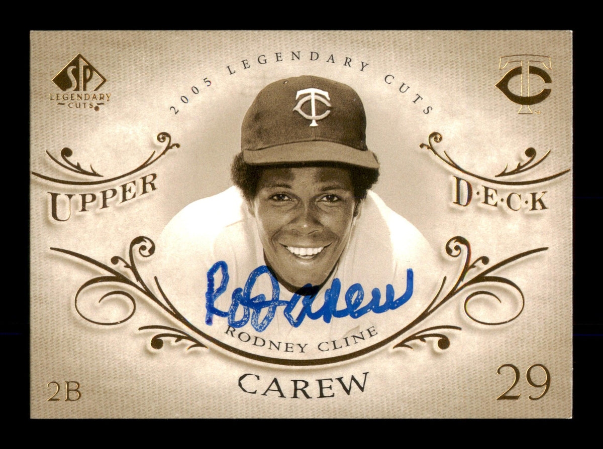 Rod Carew Autographed 2005 SP Legendary Cuts Card #70 Minnesota Twins SKU #186782