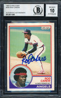 Rod Carew Autographed 1983 O-Pee-Chee Card #200 California Angels Auto Grade 10 Beckett BAS #12511306