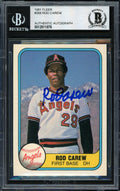 Rod Carew Autographed 1981 Fleer Card #268 California Angels Beckett BAS #12511876
