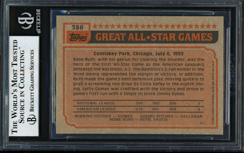 Rod Carew Autographed 1983 Topps All Star Card #386 California Angels Beckett BAS #12511916