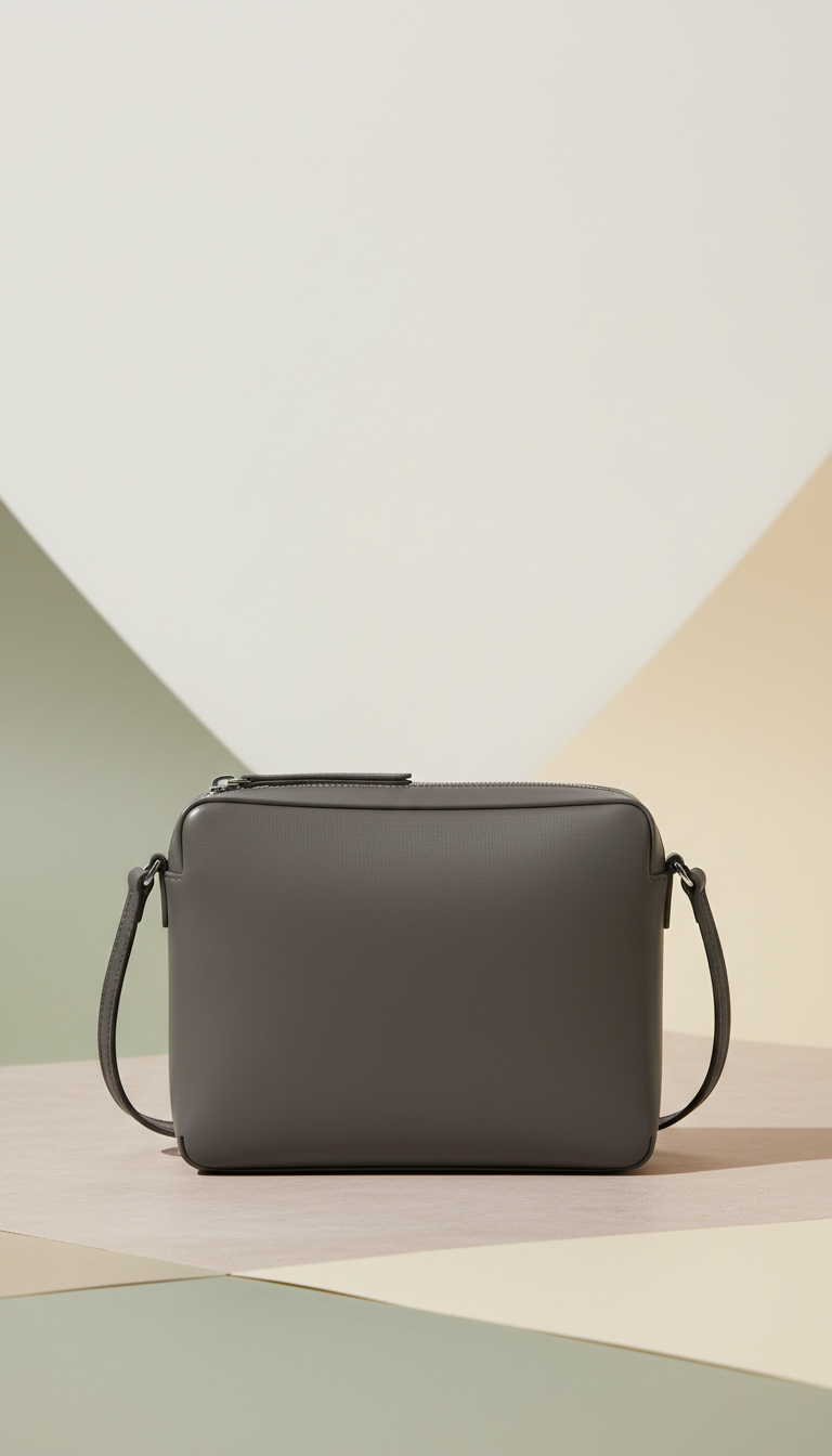Sleek leather crossbody bag with magnetic closure