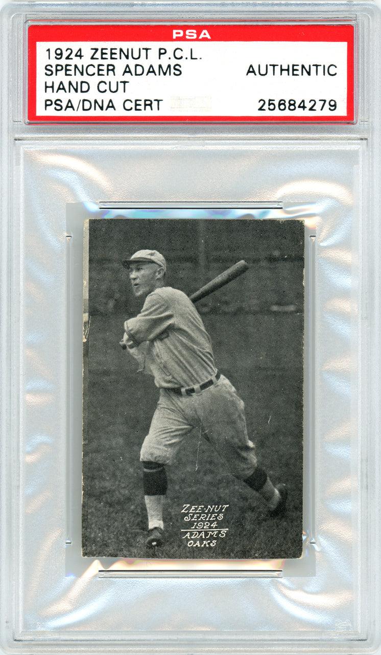 Spencer Adams Autographed 1924 Zeenut Pacific Coast League Card PSA/DNA #25684279