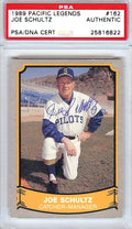 Joe Schultz Autographed 1989 Pacific Legends Card #162 Seattle Pilots PSA/DNA #25816822