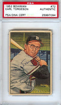 Earl Torgeson Autographed 1952 Bowman Card #72 Boston Braves PSA/DNA #25997094