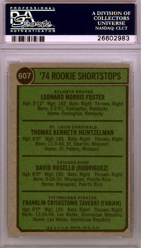 Tom Heintzelman Autographed 1974 Topps Rookie Card #607 St. Louis Cardinals PSA/DNA #26602983