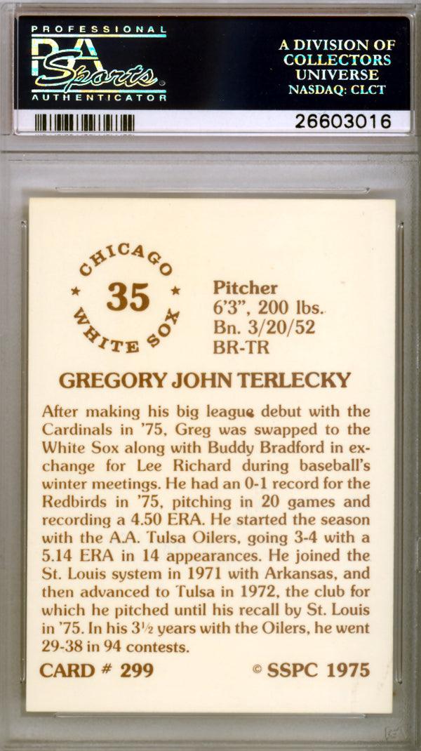 Greg Terlecky Autographed 1975 SSPC Card #299 St. Louis Cardinals PSA/DNA #26603016