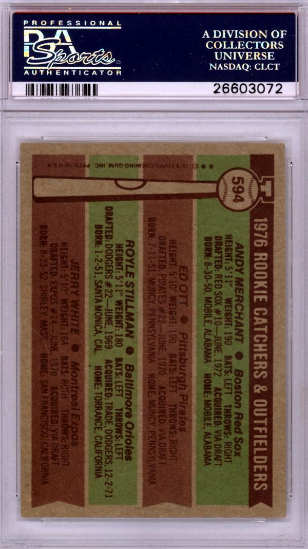 Royle Stillman & Andy Merchant Autographed 1976 Topps Rookie Card #594 PSA/DNA #26603072