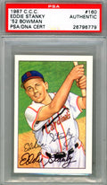Eddie Stanky Autographed 1987 1952 Bowman Reprint Card #160 St. Louis Cardinals PSA/DNA #26796779