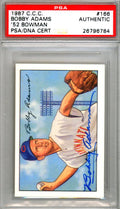Bobby Adams Autographed 1987 1952 Bowman Reprint Card #166 Cincinnati Reds PSA/DNA #26796784
