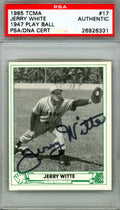 Jerry Witte Autographed 1985 Play Ball 1947 Reprint Card #17 St. Louis Browns PSA/DNA #26926331