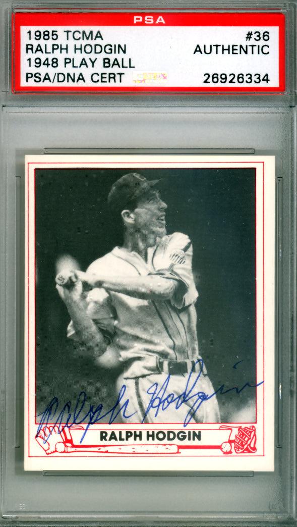Ralph Hogdin Autographed 1985 Play Ball 1947 Reprint Card #36 Chicago White Sox PSA/DNA #26926334