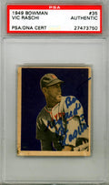 Vic Raschi Autographed 1949 Bowman Rookie Card #35 New York Yankees PSA/DNA #27473750